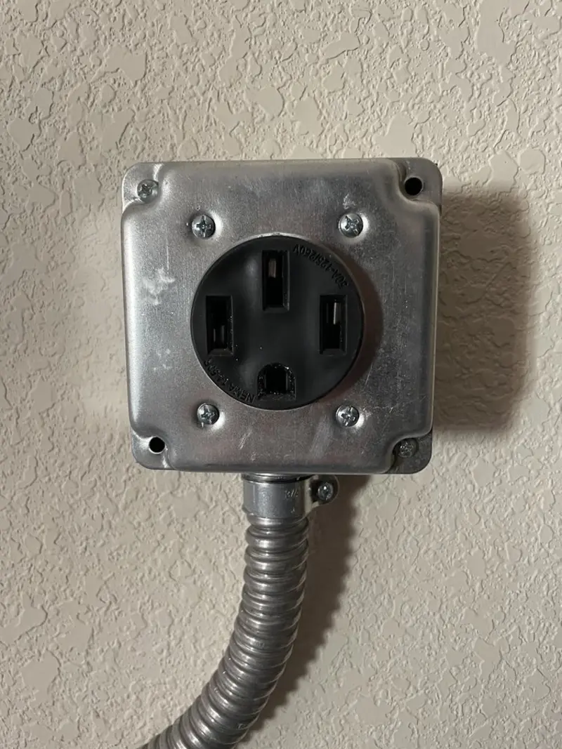NEMA 14-50 outlet installed for Electrical Panel Upgrade in Delano